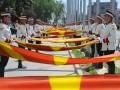 Промена на знамињата пред Владата на Република Северна Македонија.