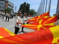 Промена на знамињата пред Владата на Република Северна Македонија.